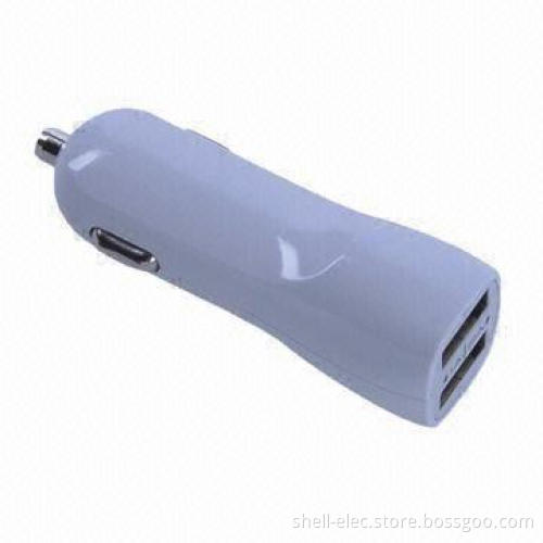 Dual USB Car Charger with 5V/2.1A Output, Suitable for Mobile Phone, Digital Cameras and GPS